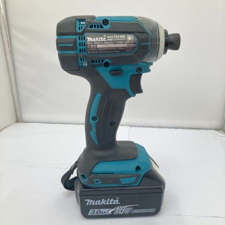  MAKITA マキタ 充電式インパクトドライバ　18V　3.0Ah　 TD149DRFX ブルー