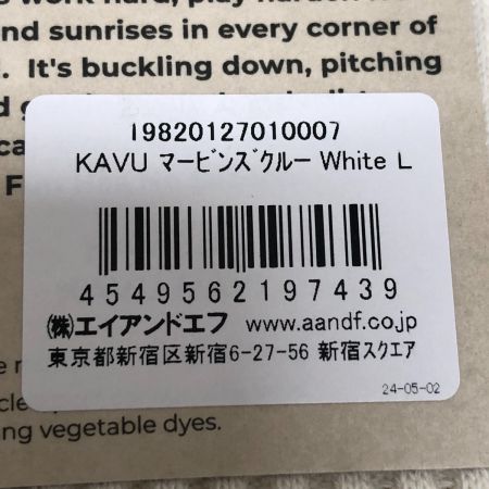  KAVU メンズ マービンズクルー  カットソー　Lサイズ 19820127010007 ホワイト