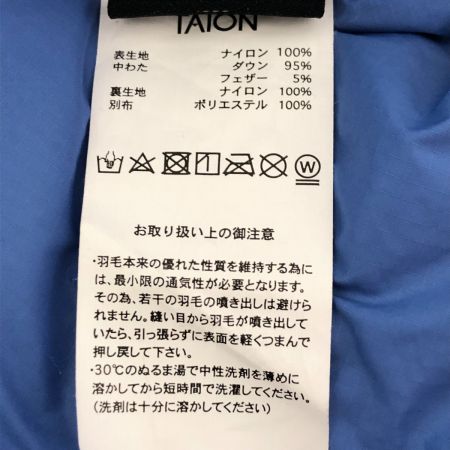  TAION×ManhattanPortage ダウンジャケット　Ｌサイズ 24FW-MP-TAION04 スカイブルー