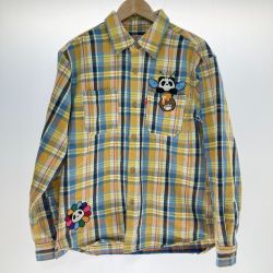 □□ PANDIESTA JAPAN ハニーパンダヘビーネルシャツ　Ｌサイズ 564856 イエロー Bランク