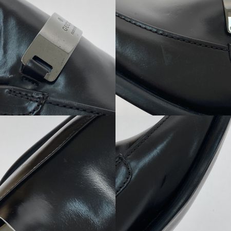  GUCCI グッチ ローファー　ロゴプレート スクエアトゥ　8Ｅ 110 1142  ブラウン