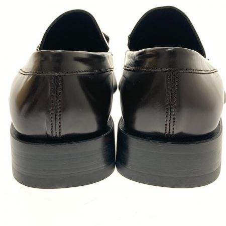  GUCCI グッチ ローファー　ロゴプレート スクエアトゥ　8Ｅ 110 1142  ブラウン