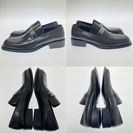  GUCCI グッチ ローファー　ロゴプレート スクエアトゥ　8Ｅ 110 1142  ブラウン