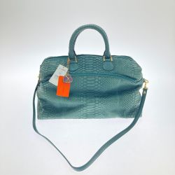 □□ JRA パイソン 2wayバッグ ボストン ショルダーバッグ グリーン Bランク