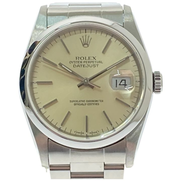 □□ROLEX ロレックス 腕時計　デイトジャスト 16200 シルバー x シャンパンベージュ 本体のみ ROLEX ロレックス 腕時計 デイトジャスト 16200 シルバー x シャンパン