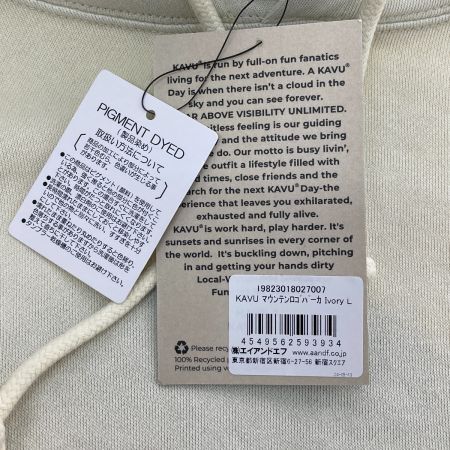 KAVU カブー マウンテンロゴパーカ Lサイズ 19823018027007 アイボリー