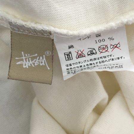  stussy ステューシー 長袖Tシャツ　ナンバリング　Ｓサイズ 94974/28629 アイボリー×オレンジ×グリーン