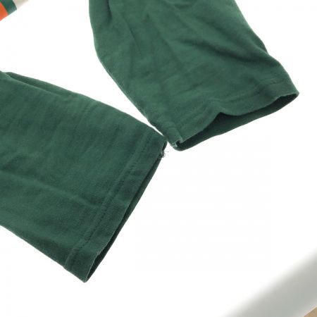  stussy ステューシー 長袖Tシャツ　ナンバリング　Ｓサイズ 94974/28629 アイボリー×オレンジ×グリーン