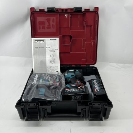  MAKITA マキタ インパクトドライバ 40v  TD002GRDX ブルー 未使用品 充電器・充電池2個・ケース付