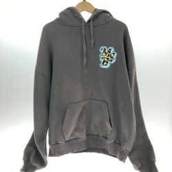 □□ My Sugar Babe レオパードロゴフーディ　パーカー　Mサイズ MS1131 ダークグレー Cランク