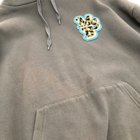  My Sugar Babe レオパードロゴフーディ　パーカー　Mサイズ MS1131 ダークグレー