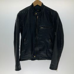 □□ Hysteric Glamour ヒステリックグラマー シングルライダースジャケット　羊革　Sサイズ 4LB-1551 ブラック Cランク