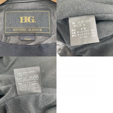  Hysteric Glamour ヒステリックグラマー シングルライダースジャケット　羊革　Sサイズ 4LB-1551 ブラック