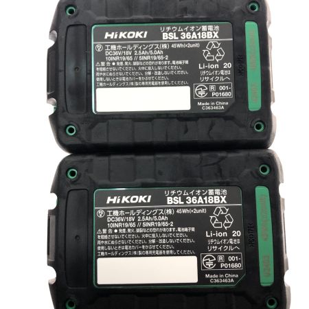  HiKOKI ハイコーキ コードレスインパクトドライバ　36Ｖ WH36DD ブラック