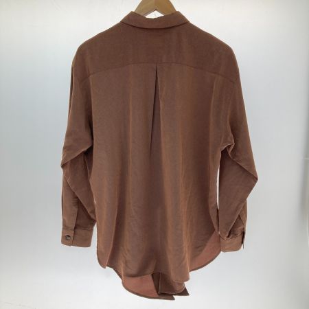  MODEX 東京ブラウス　長袖シャツ　刺繍ホース　LLサイズ 43250301 ブラウン