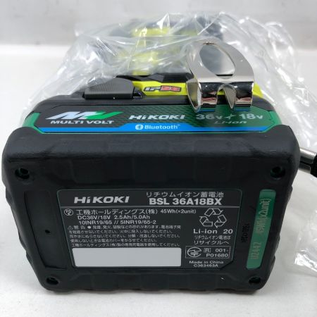  HiKOKI ハイコーキ 工具 インパクトドライバ 未使用品(S) 充電器・充電池1個・ケース付 WH36DD スパイダーイエロー