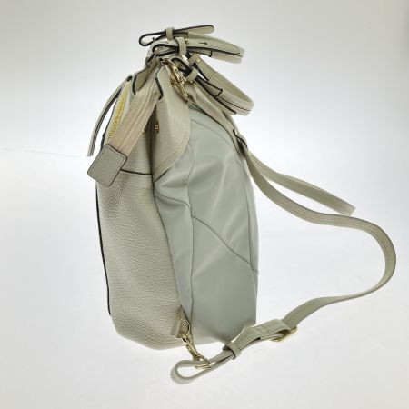  PELLE BORSA トートバッグ ショルダーバッグ リュック A4 3WAY バッグ アイボリー