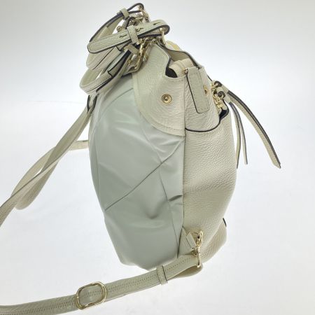  PELLE BORSA トートバッグ ショルダーバッグ リュック A4 3WAY バッグ アイボリー