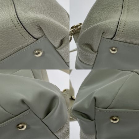  PELLE BORSA トートバッグ ショルダーバッグ リュック A4 3WAY バッグ アイボリー