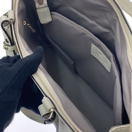  PELLE BORSA トートバッグ ショルダーバッグ リュック A4 3WAY バッグ アイボリー