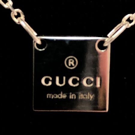  GUCCI グッチ ネックレス SILVER925 スクエア プレート 2699