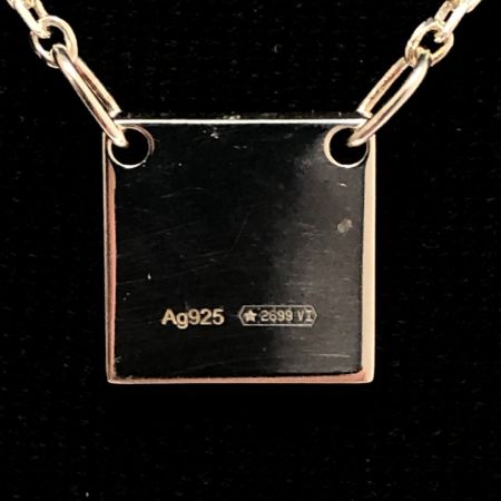  GUCCI グッチ ネックレス SILVER925 スクエア プレート 2699