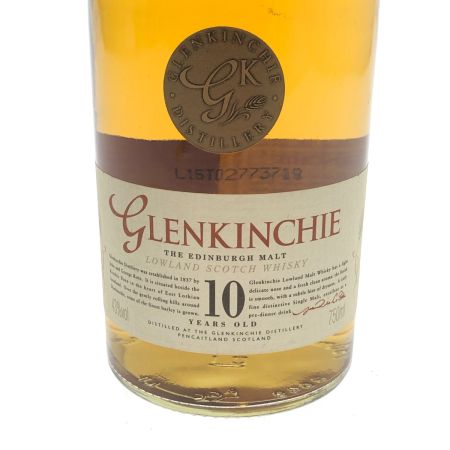  グレンキンチー 10年　ザ・エジンバラモルト　LOWLAND　SCOTCH　WHISKY 未開栓
