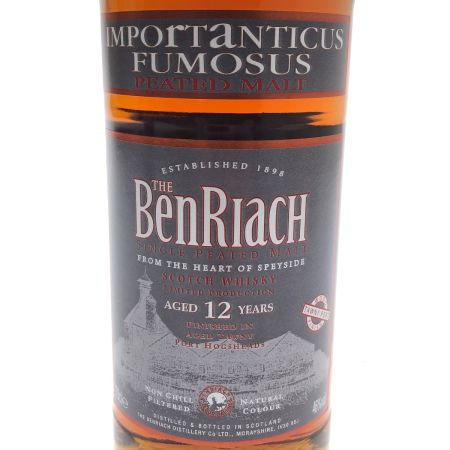  ベンリアック12年 12年　シングル　ピーテッドモルト　スコッチ　ウイスキー 未開栓