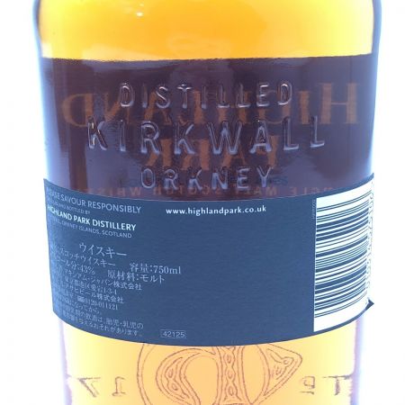  ハイランドパーク 12年　シングル モルト スコッチ ウイスキー　750ml 旧ボトル 未開栓