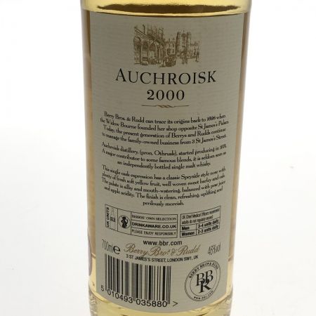  BERRYS` AUCHROISK 2000　シングルモルトスコッチウイスキー　SPEYSIDE 未開栓