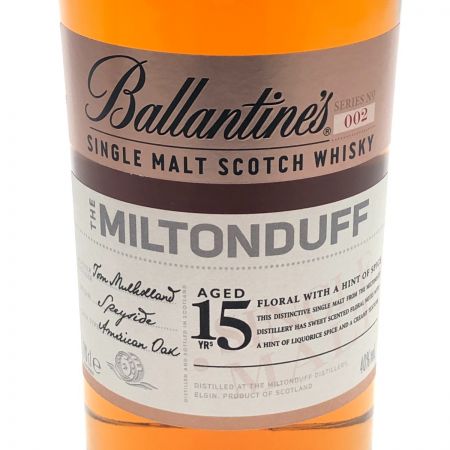  Ballantine's バランタイン シングルモルトスコッチウイスキー ミルトンダフ 15年 SERIES002 未開栓