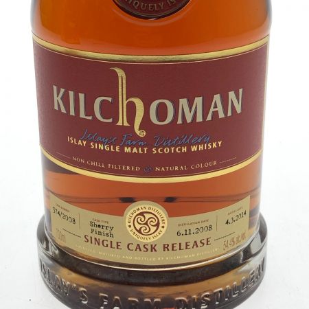  キルホーマン シングルモルト　スコッチウイスキー　SINGLE CASK RELEASE 未開栓