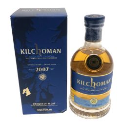 □□ キルホーマン 2007年　アイラ　シングルモルトスコッチウイスキー Sランク 未開栓