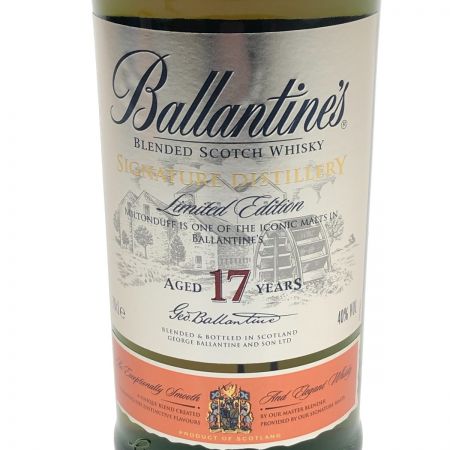  Ballantine's バランタイン 17年　ミルトンダフエディション　ブレンデッドスコッチウイスキー 未開栓