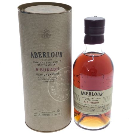  ABERLOUR A`BUNADH A’BUNADH　アブーナ　ハイランドシングルモルトスコッチウイスキー　CASK　バッチ60 未開栓