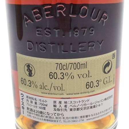  ABERLOUR A`BUNADH A’BUNADH　アブーナ　ハイランドシングルモルトスコッチウイスキー　CASK　バッチ60 未開栓