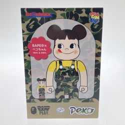 □□  フィギュア　BAPE®︎ × FUJIYA ペコちゃん × BE@RBRICK グリーン Sランク