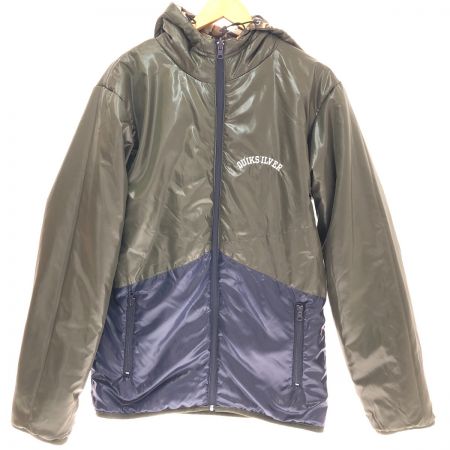  QUIKSILVER クイックシルバー ジャケット 中綿リバーシブルジャケット カモフラージュ柄×ツートン SIZE L MQJK623 オリーブ x ネイビー