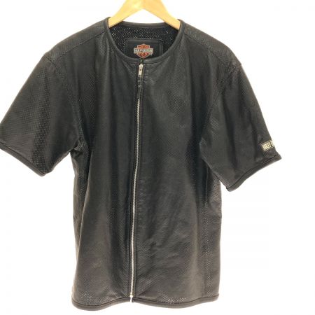  HARLEY-DAVIDSON ハーレーダビッドソン ジャケット 半袖パンチング レザージャケット SIZE LL 3001002 ブラック
