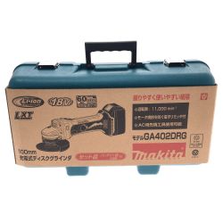 □□ MAKITA マキタ 100mm充電式ディスクグラインダ 18V GA402DRG Sランク
