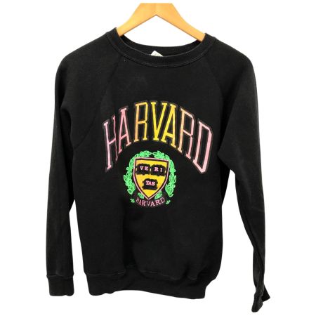  80s 後期 Hanes スウェット トレーナー Mサイズ 古着 HARVARD ブラック