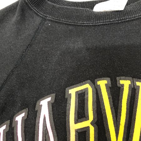  80s 後期 Hanes スウェット トレーナー Mサイズ 古着 HARVARD ブラック