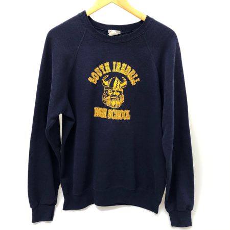 80s BASSETT-WALKER スウェット ラグランスウェット トレーナー 古着 SIZE L ブランド USA製 ネイビー