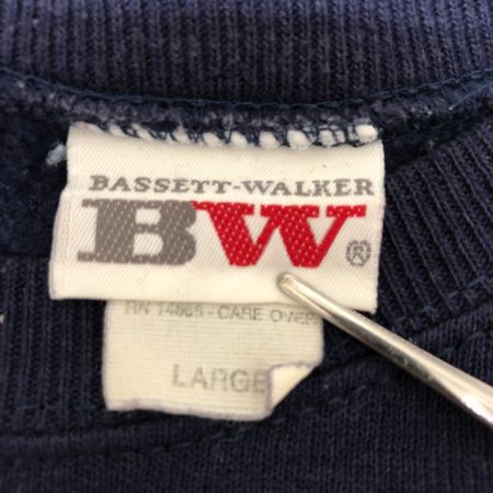  80s BASSETT-WALKER スウェット ラグランスウェット トレーナー 古着 SIZE L ブランド USA製 ネイビー
