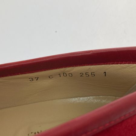  GUCCI グッチ ホース ビット ローファー スエード レザー　37Ｃサイズ 100　255　1 レッド