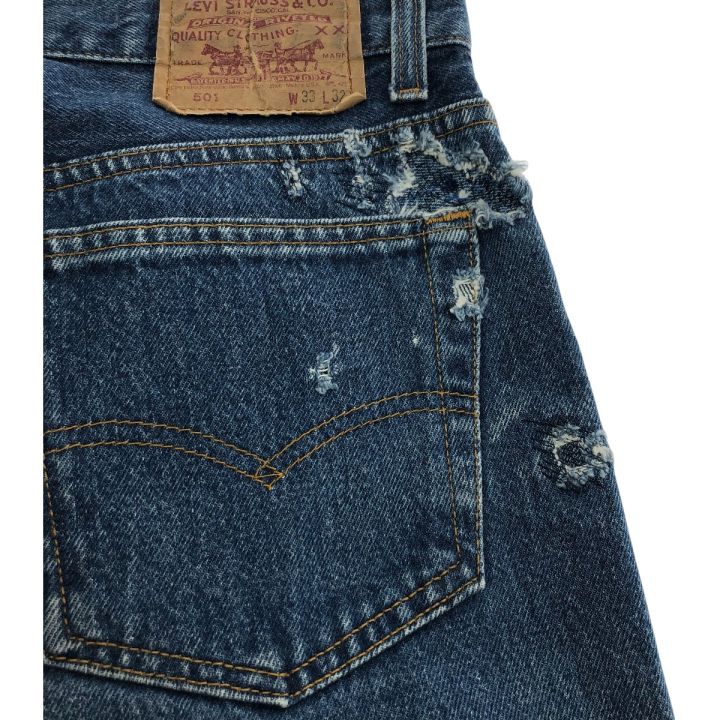 LEVI'S リーバイス ジーンズ 501 SIZE W33×L32 リペアあり ボタン裏