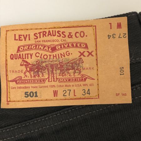  90s Levis ジーンズ 古着 ボタン裏刻印501 96年製 後染め タブ欠損 SIZE W27×L34 リーバイス ブラック