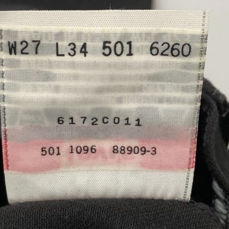  90s Levis ジーンズ 古着 ボタン裏刻印501 96年製 後染め タブ欠損 SIZE W27×L34 リーバイス ブラック