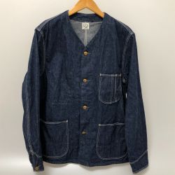 □□ orSlow ジャケット ノーカラーカバーオール サイズ1 古着 インディゴ Bランク