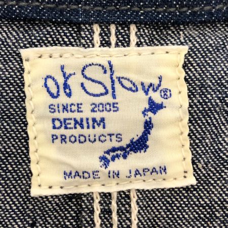  orSlow ジャケット ノーカラーカバーオール サイズ1 古着 インディゴ
